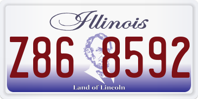 IL license plate Z868592