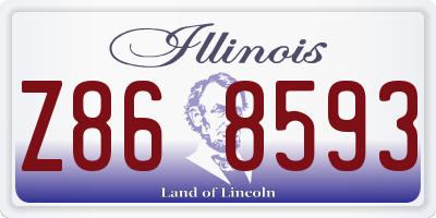 IL license plate Z868593