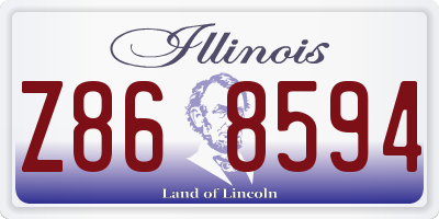 IL license plate Z868594