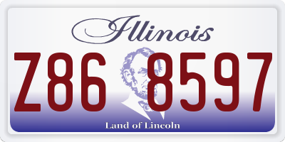 IL license plate Z868597