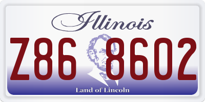 IL license plate Z868602