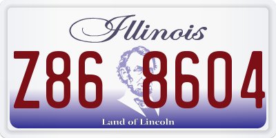 IL license plate Z868604