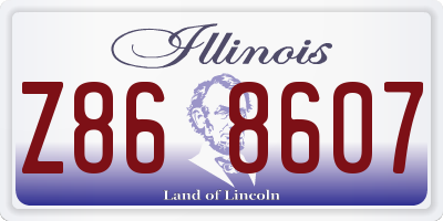 IL license plate Z868607
