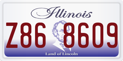 IL license plate Z868609