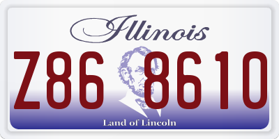 IL license plate Z868610