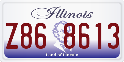 IL license plate Z868613