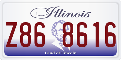 IL license plate Z868616