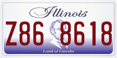 IL license plate Z868618