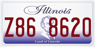 IL license plate Z868620