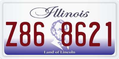 IL license plate Z868621