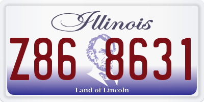 IL license plate Z868631