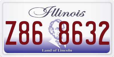 IL license plate Z868632