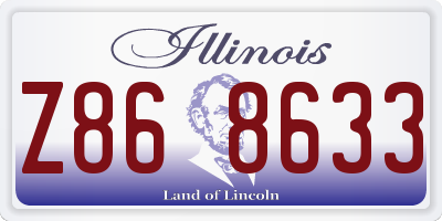IL license plate Z868633
