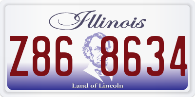 IL license plate Z868634