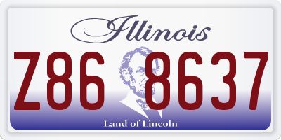 IL license plate Z868637