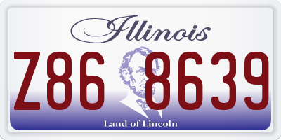 IL license plate Z868639