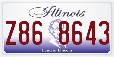 IL license plate Z868643