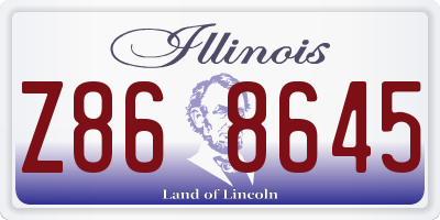 IL license plate Z868645