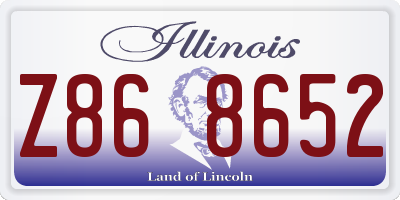 IL license plate Z868652