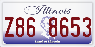 IL license plate Z868653