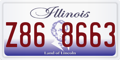 IL license plate Z868663