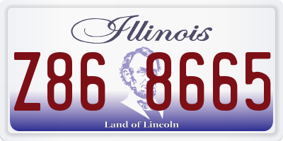 IL license plate Z868665