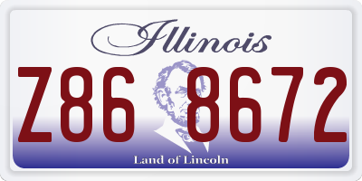 IL license plate Z868672
