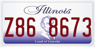 IL license plate Z868673