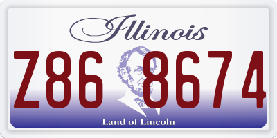 IL license plate Z868674