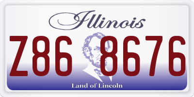 IL license plate Z868676