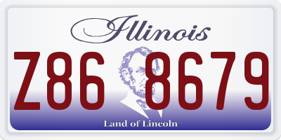 IL license plate Z868679