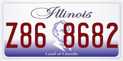 IL license plate Z868682