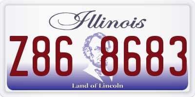 IL license plate Z868683