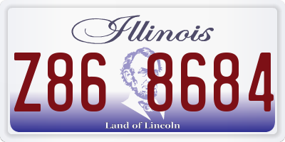 IL license plate Z868684