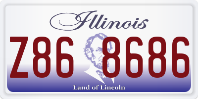 IL license plate Z868686