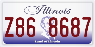 IL license plate Z868687
