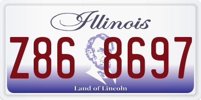 IL license plate Z868697