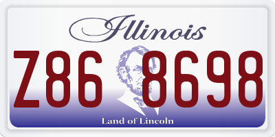 IL license plate Z868698
