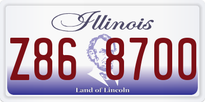IL license plate Z868700