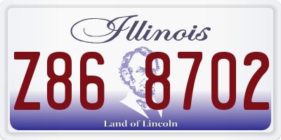 IL license plate Z868702