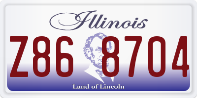 IL license plate Z868704