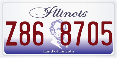 IL license plate Z868705