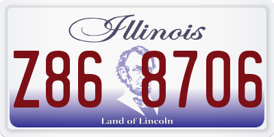 IL license plate Z868706