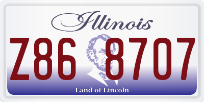 IL license plate Z868707