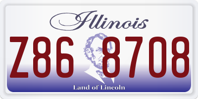 IL license plate Z868708