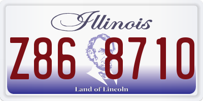 IL license plate Z868710