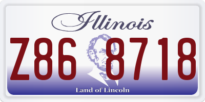 IL license plate Z868718