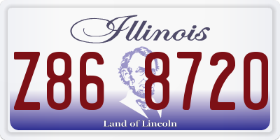 IL license plate Z868720