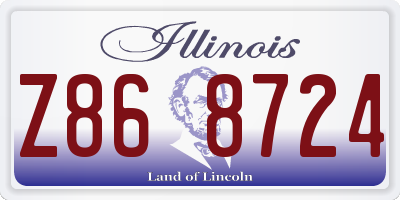 IL license plate Z868724