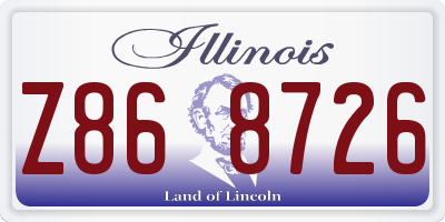 IL license plate Z868726